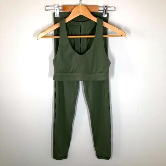aerie Pants - OFFLINE by Aerie Olive Green Workout Set  Size Small